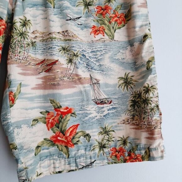 POLO by Ralph Lauren Cotton Swim Board Shorts Ocean & Beach Pattern Men's Sz M - Picture 5 of 13